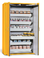 Bezpečnostní skříň s požární odolností 90min_6x zásuvka, ocelový poplastovaný plech